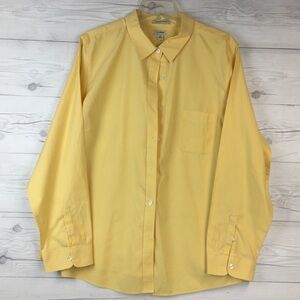 LL Bean Wrinkle Free Button Up Shirt Women's 2X Pink Floral Long Sleeve Casual